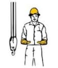 Man standing with hands at waist level with thumbs out and pointed inward.